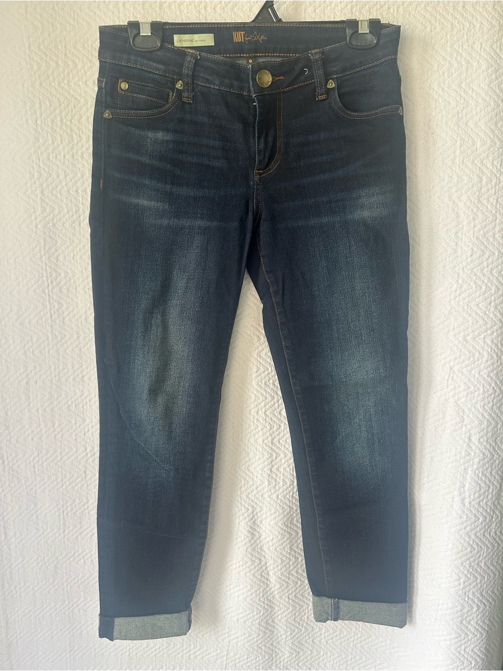 Kut from the Kloth Dark Blue Slim Straight Stretchy Jeans